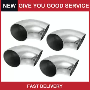 Universal OD 2.5inch 90 Degree Mandrel Bend Elbow Bend Exhaust Tube Pack of 4 - Foto 1 di 7