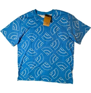 The North Face AOP Box Fit Tee Optic Blue Men’s L NWT Short Sleeve - Picture 1 of 6