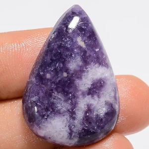 Natural Purple Lepidolite Pear Shape Cabochon Gemstone 34.5 Ct 31X21X7mm X-23317 - Picture 1 of 2