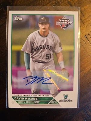 2023 Topps Pro Debut David McCabe Autographs #PD-180 (RC) (AU) - Image 1 of 2