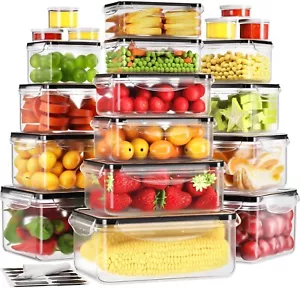 20 PACK Food Storage Containers with Lids Airtight Leakproof BPA-Free - Picture 1 of 6