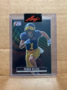 Roman Wilson 2024 Leaf Metal Football 1/1 Pre Production Proof - Bild 1 von 1