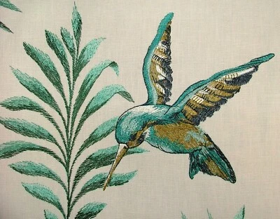 ILIV Montserrat Marine Bestickt Stoff Vorhang Polster Kissen Faltgardine - Bild 1 von 4