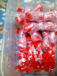 Lego Red Brick Modified 1X2X1 1/3 Curved Top 50 Pieces Bulk Lot NEW - Picture 1 of 1