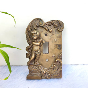 Vintage Vandor Bronze Cherub Angels Light Switch Cover Switch Plate Collectible