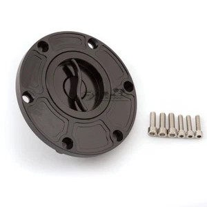 Black Keyless Fuel Gas Tank Cap Cover Motor For Daytona 600/650 TT600 All Year - Bild 1 von 8