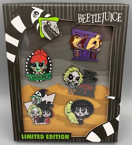 NEW Loungefly Funko BEETLEJUICE 2020 SUMMER CONVENTION SDCC 5-PC LE 600 PIN SET - Picture 1 of 12