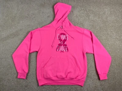 Jerzees Pullover Sudadera con Capucha Mujer Bolsillos Medianos Gráficos Garras Por Una Causa Rosa Foto 1 de 4