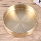 Modern Round Metal Decorative Tray - Gold/Copper/Black