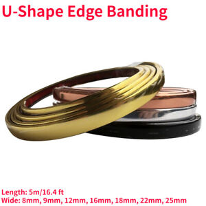 5m U-Shape Edge Banding Self Adhesive Flexible DIY Furniture Edge Strip