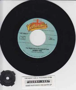 BOBBY VEE The night has a 1000 thousand eyes 7" 45rpm BRAND NEW + juke box strip - Picture 1 of 1