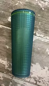 NEW Starbucks Winter 2022 Grid Green Yellow Mountain Dew Tumbler Soft NO Straw - Picture 1 of 4