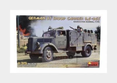 1:35 MINIART Opel Blitz Truck 3T Troop Carrier Military 1952 Kit MA35453 - Immagine 1 di 2