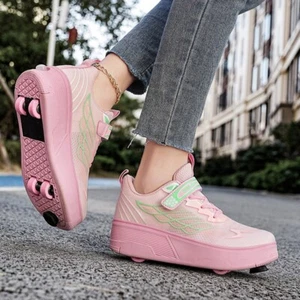 Roller skates shoes for kid boy girl children 4 wheels sneaker sport footwear - Picture 1 of 11