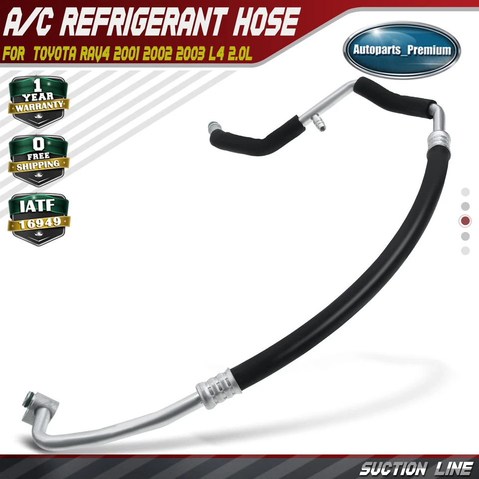 A/C Refrigerant Hose Suction Line Pipe Assembly for Toyota RAV4 2001 2002 2003 - Image 1 of 4