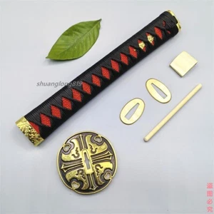 26CM Tsuka Alloy Tsuba Fuchi Kashira Brass Habaki Japanese Sword Katana Fittings - Bild 1 von 11