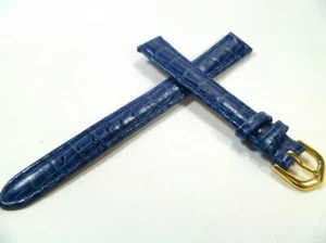 12 mm BLAU UHRENARMBAND ARMBAND EIDECHSEN PRÄGUNG UHRENBAND LEDER 1210 - Picture 1 of 2