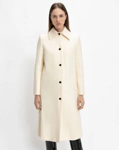 CUE WINTER WHITE WOOL BOUCLE COAT SIZE:10 RRP:$895.00 - Picture 1 of 6