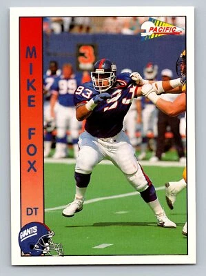 Mike Fox 1992 Pacific #217 New York Giants - Image 1 of 2