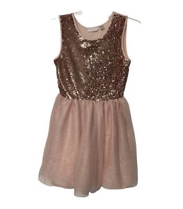 THE CHILDREN'S PLACE Girl's Pink Sequin Dress Size Large (10/12)