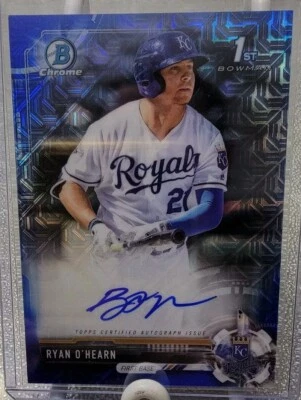 2017 Bowman Chrome - Prospect Autographs Blue Mojo #CPA-ROH Ryan O'Hearn /150   - Image 1 of 2