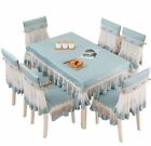 Luxury Tablecloths Table Skirt for Dining Room Chair Seat Cover With Lace Decor
