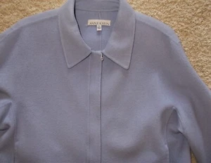 Anne Klein Cappotto Giacca Blazer Lavanda Full Zip Tasche Grande - Foto 1 di 6