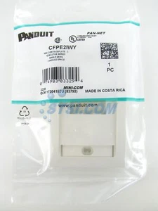 Panduit CFPE2IWY 2-Port Mini-Com Faceplate, Executive Series, Off-White ~STSI - Picture 1 of 3