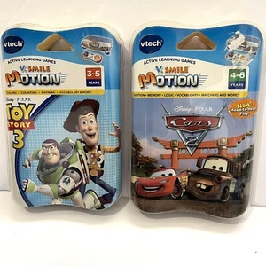 V-Tech V-Smile Motion Learning Games: Toy Story 3 & Cars 2. New - Picture 1 of 2