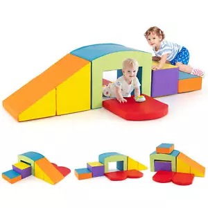 6 PCS Multi-color Climb and Crawl Activity Playset w/Tunnel Slide Stairs & Ramp - Picture 1 of 10