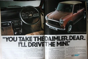 Original 1979 AUSTIN MINI 1100 SPECIAL Werberahmen - Fertig Wandbild Flatpack - Bild 1 von 3