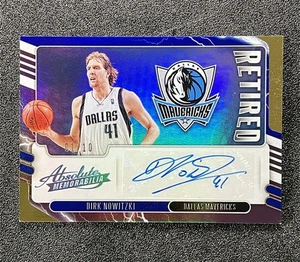 2020-21 Panini Absolute Memorabilia Dirk Nowitzki Level 2 Retired Auto 1/10≈1/1 - Picture 1 of 2