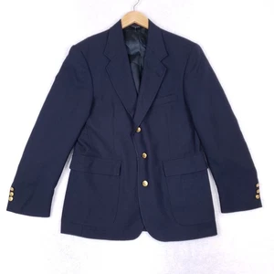 Vintage Orvis Navy Blazer 40R USA Made Gold Button Sport Coat Preppy Ivy Style - Picture 1 of 13