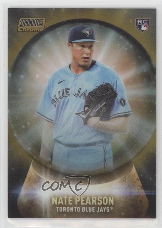 2021 Stadium Club Chrome Crystal Ball Gold Refractor /50 Nate Pearson Rookie RC - Image 1 of 2