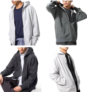 UNIQLO Sweat Full Zip Parka 479800 Unisex Size XS-4XL 4 Colors 100% Cotton - Picture 1 of 9