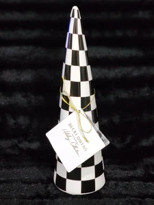 Becki Owens Black White Checkered Tree 13" MacKenzie Style Ceramic Christmas - Picture 1 of 16