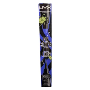 NYX Professional x Beetlejuice Pinstripe Duo Eyeliner Pen, Black & Purple,Chrome - Picture 1 of 5