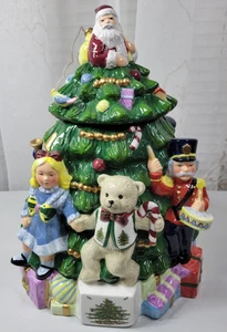 Spode Christmas Tree "Toys Around the Christmas Tree" Cookie Jar w/OG Box Read! - Picture 1 of 18