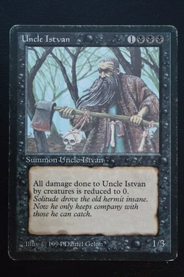 Magic The Gathering MTG UNCLE ISTVAN The Dark HP Heavily Played - Image 1 of 2