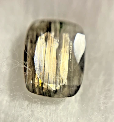 Scapolite Faceted Cushion-Cut 12x9x3.7mm 2.8tcw Rutile Violet - Image 1 of 4