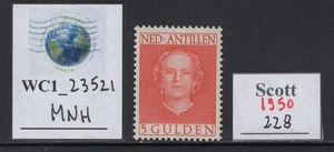 WC1_23521.NETHER.-CURACAO. Rare 1950 5g QUEEN WILHELMINA stamp.Sc.228. MNH - Picture 1 of 1