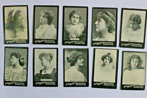 ACTRESSES , 1902 , PHILLIPS GUINEA GOLD SERIES CIGARETTE CARDS, LOT 6