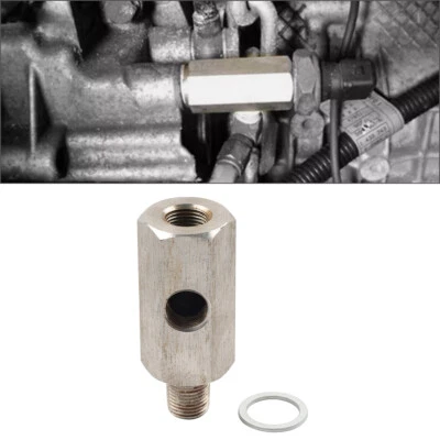 1/8" NPT Oil Pressure Sensor Tee to NPT Adapter For Turbo Supply Feed Line Gauge - Image 1 of 4