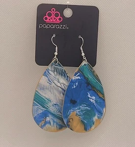 Multicolor Dangle Drop Mosaic Pattern  Earrings Paparazzi                 - Picture 1 of 6