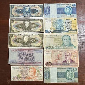 Brasile Lotto 10 Banconote Brasile Antiche - Cédulas Antigas - 062533 - Foto 1 di 4