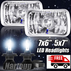 For Dodge W250 D350 Ram 81-93 Dodge Ramcharger 7X6'' 5X7" Drl Led Headlight