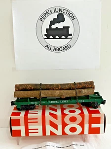 LIONEL 6361 #5 LOG FLAT CAR Var.-A (HEAT STAMPED LTRS) VINT. BLT-1960-61 NEW - Picture 1 of 6
