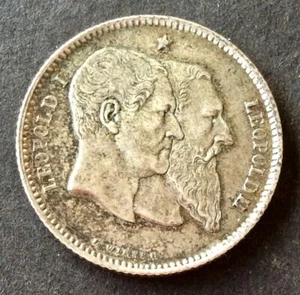 Belgique - Léopold II -  Superbe  1  Franc 1880 - Cinquantenaire Belgique (2) - Picture 1 of 2