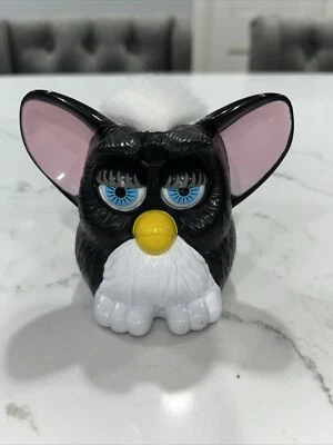 McDonalds Happy Meal Tiger Electronics 1998 3" Plastic FURBY  Black/White #1 - Image 1 of 2