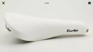 NEW Selle Italia Turbo white classic bike seat/saddle 140mm Retro Road Tour 1980 - Picture 1 of 1